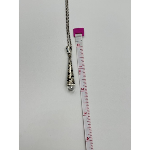 Brighton Castillo Crystal Silver Plated Necklace Mystic Wand Pendant Fantasy - Picture 6 of 8